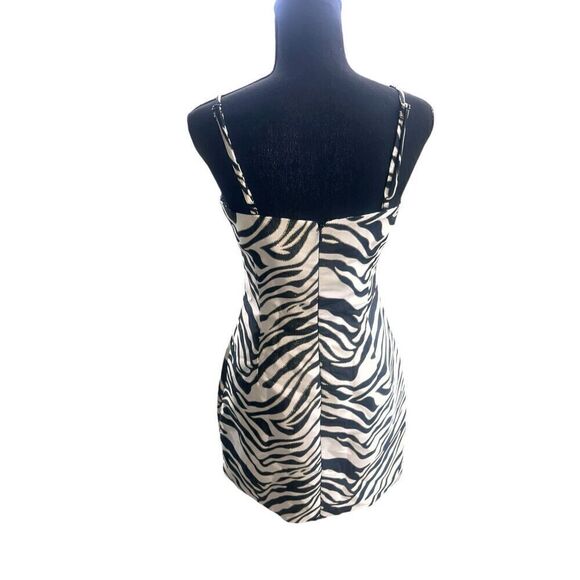 Free people Audette Kate Mini zebra black and white Dress small - Picture 4 of 9